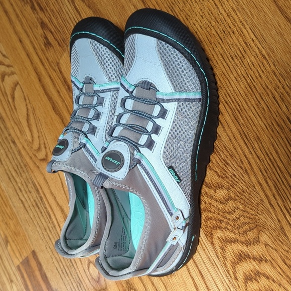 JSport by Jambu Shoes - JSPORT Water Sneakers Stone/Mint Slip On Ladies 8M Jambu